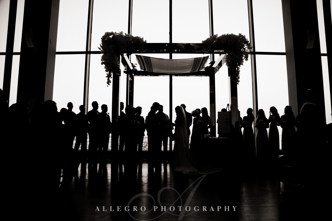 Wedding party silhouette image
