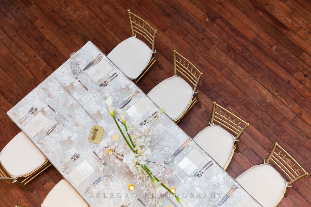 White wedding dining table