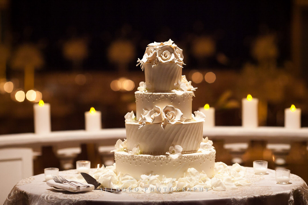 wedding cake at the fairmont