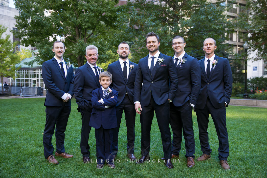 Groom and his Groomsmen at post office square